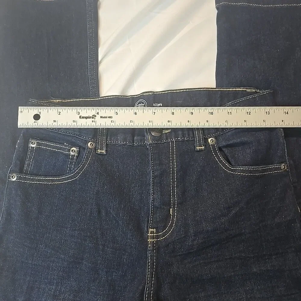 Slim Pants for Boys Wonder Nation Sz 16 Blue Jeans Adjustable Waistband Stretch